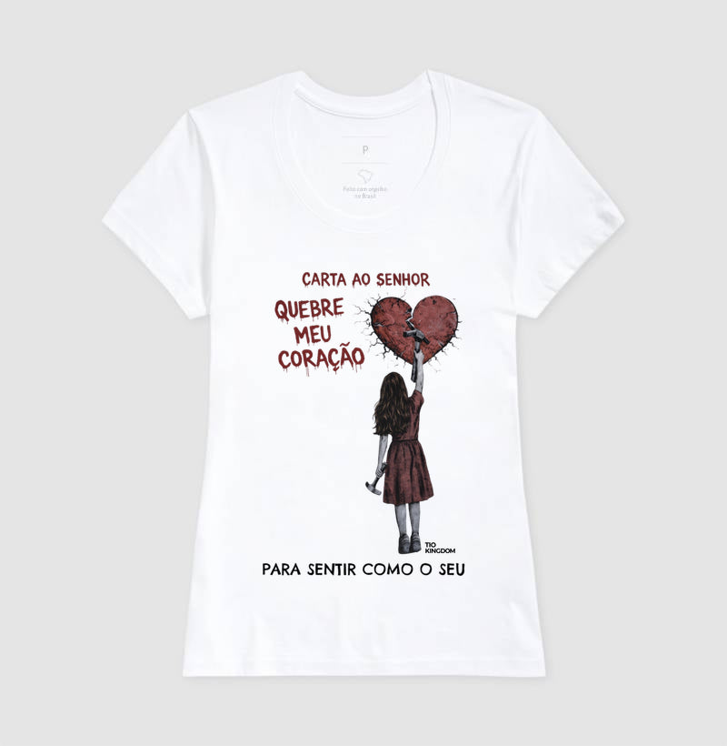 CAMISETA CARTA AO SENHOR - CORAÇÃO QUEBRADO