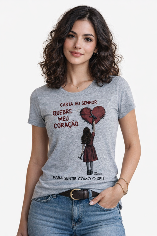 CAMISETA CARTA AO SENHOR - CORAÇÃO QUEBRADO