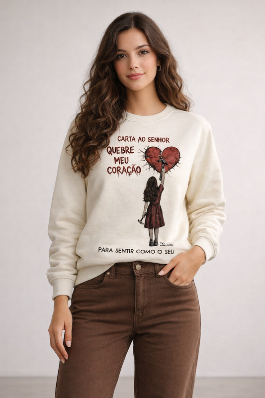 BLUSA MOLETOM 
CORAÇÃO QUEBRADO