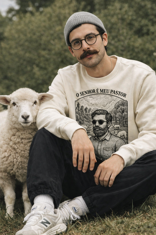 BLUSA MOLETOM O SENHOR É MEU PASTOR