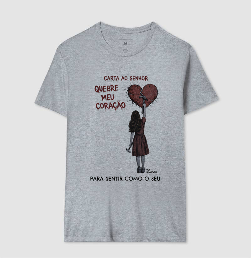 CAMISETA CARTA AO SENHOR - CORAÇÃO QUEBRADO