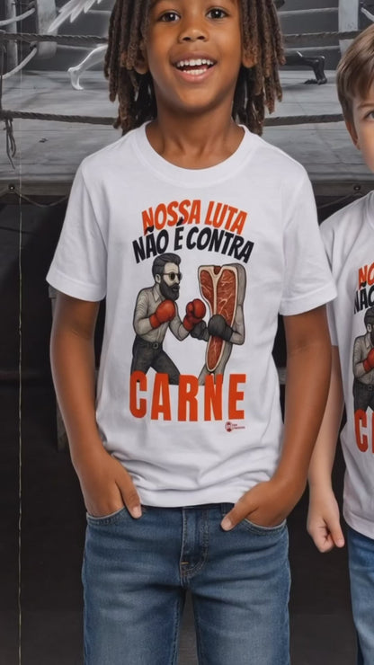 CAMISETA INFANTIL CONTRA CARNE